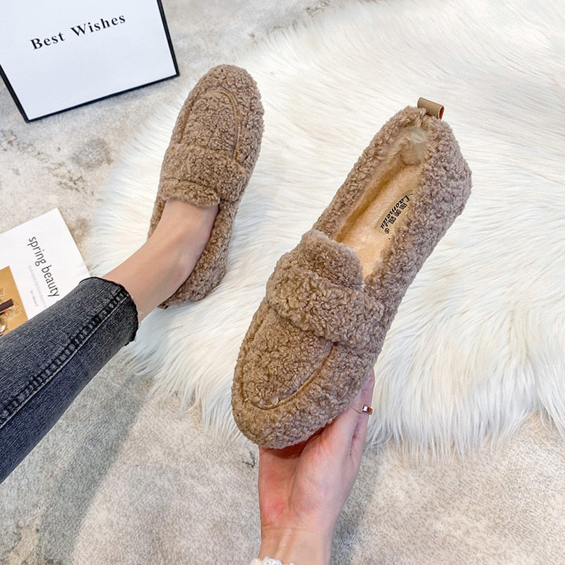 Kathleen - Elegante, weiche Plüschhausschuhe für Damen