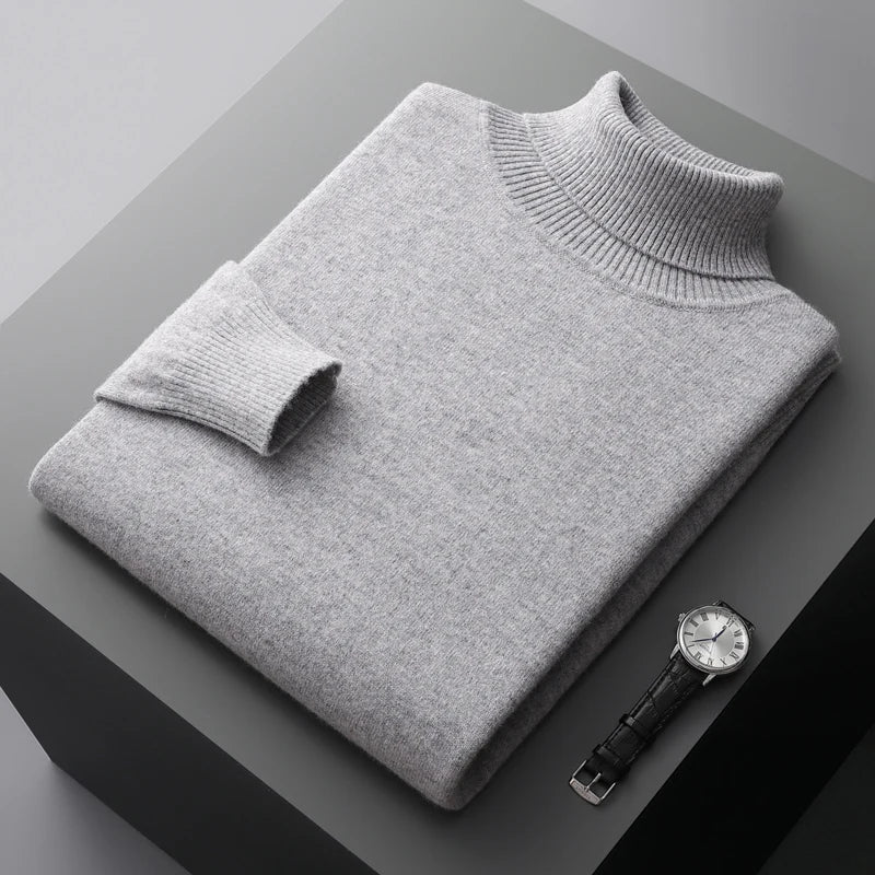 Louis - Strickpulli mit gerolltem Kragen