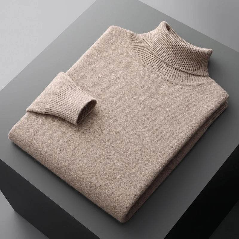 Louis - Strickpulli mit gerolltem Kragen