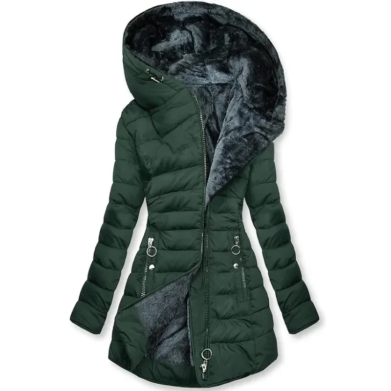 Caroline – Bequemer Mantel mit Fellfutter