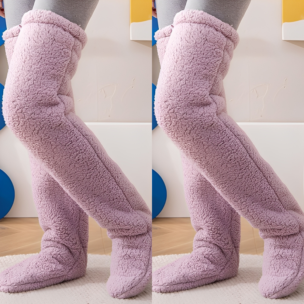 Camellia - Warme, knielange Wintersocken für Damen