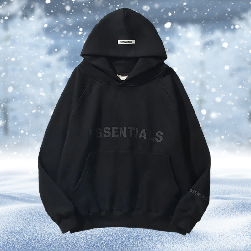 Essentials – Bedruckter Hoodie in Übergröße