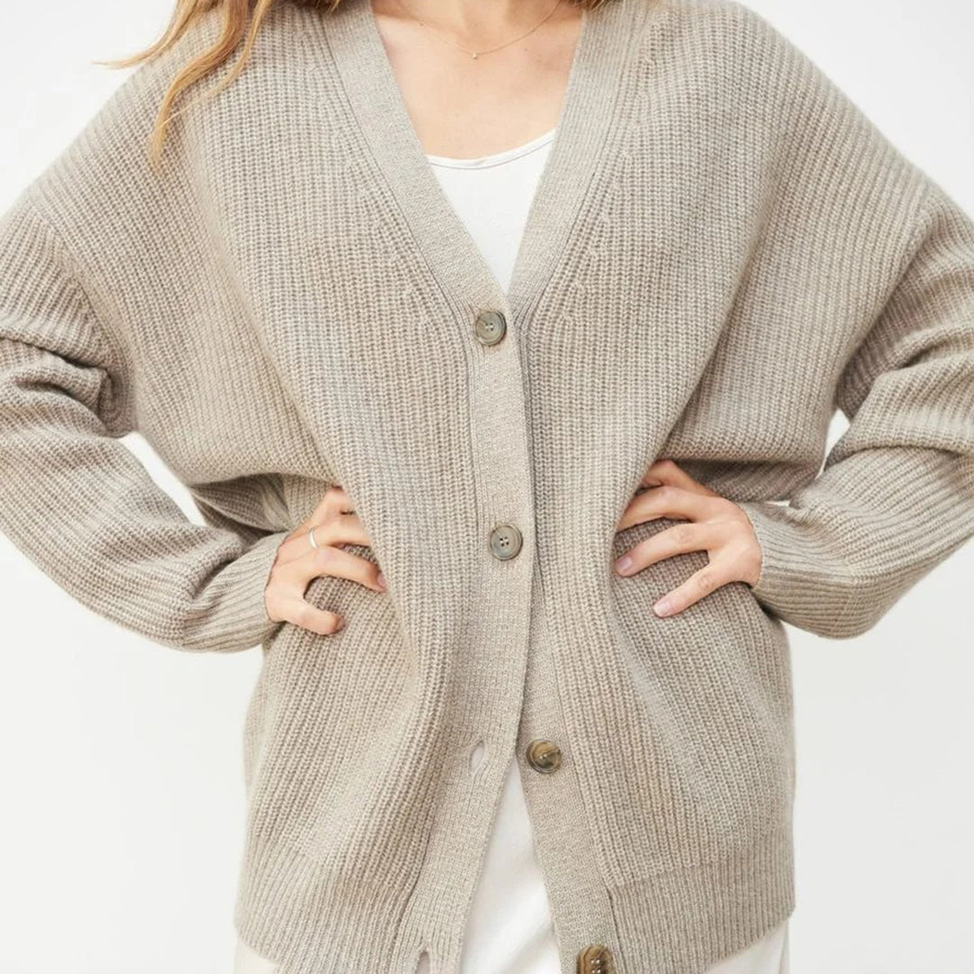 Leah – Überlanger Kaschmir-Cardigan