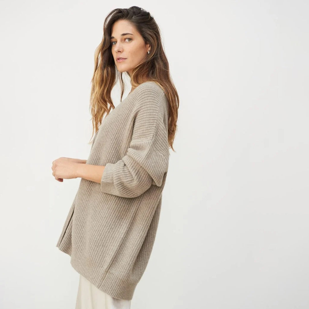 Leah – Überlanger Kaschmir-Cardigan