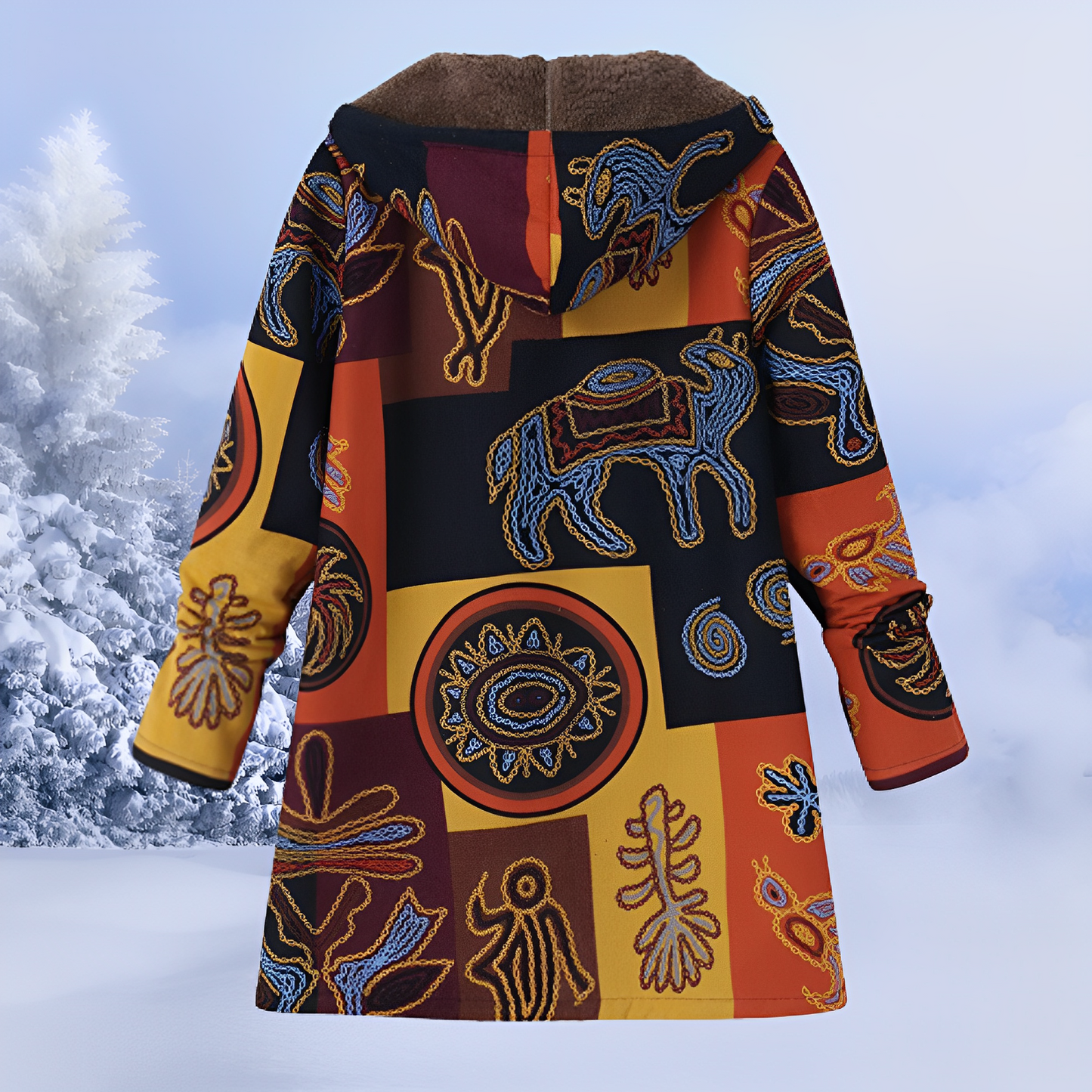 FluffCoat – Gemusterte Winterjacke