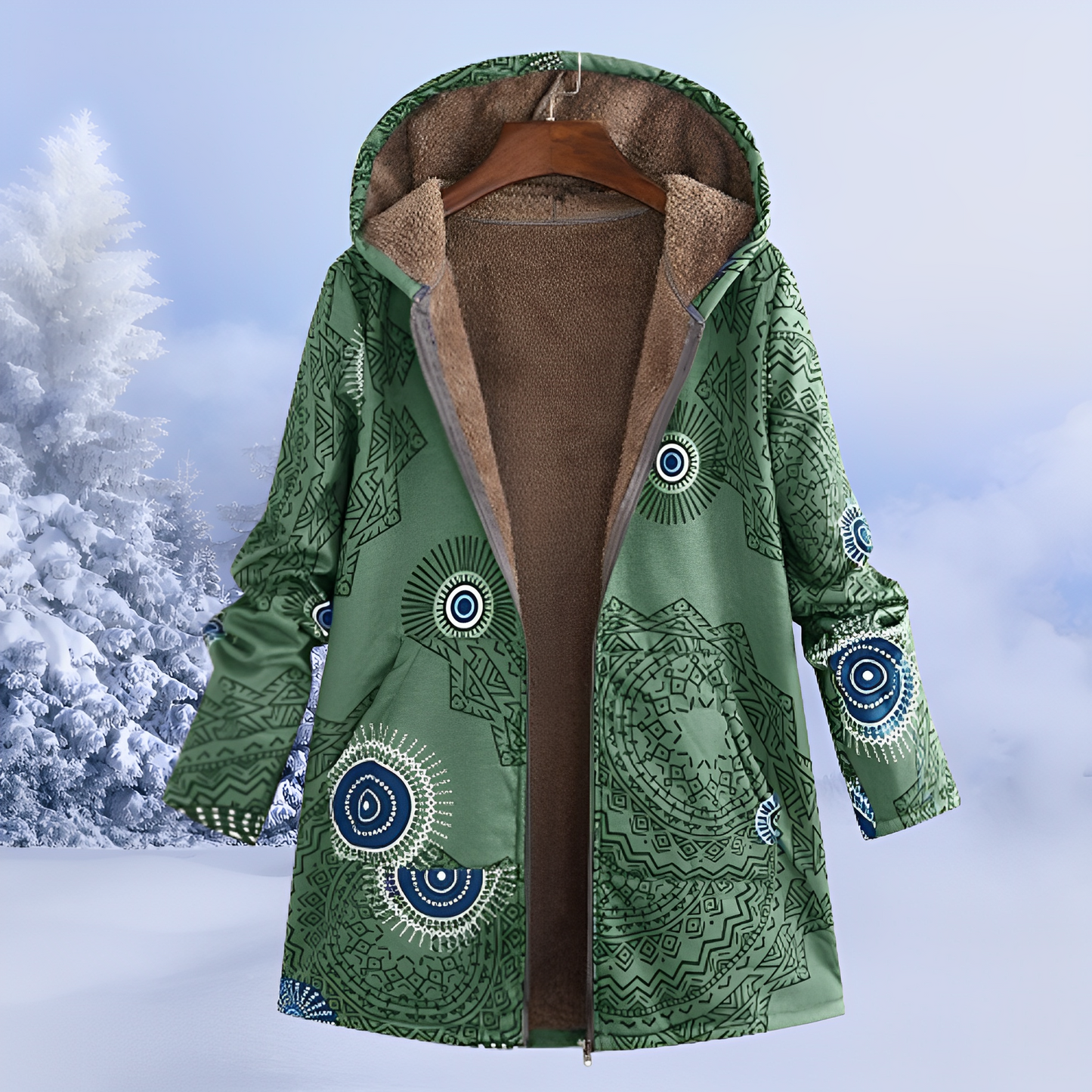 FluffCoat – Gemusterte Winterjacke