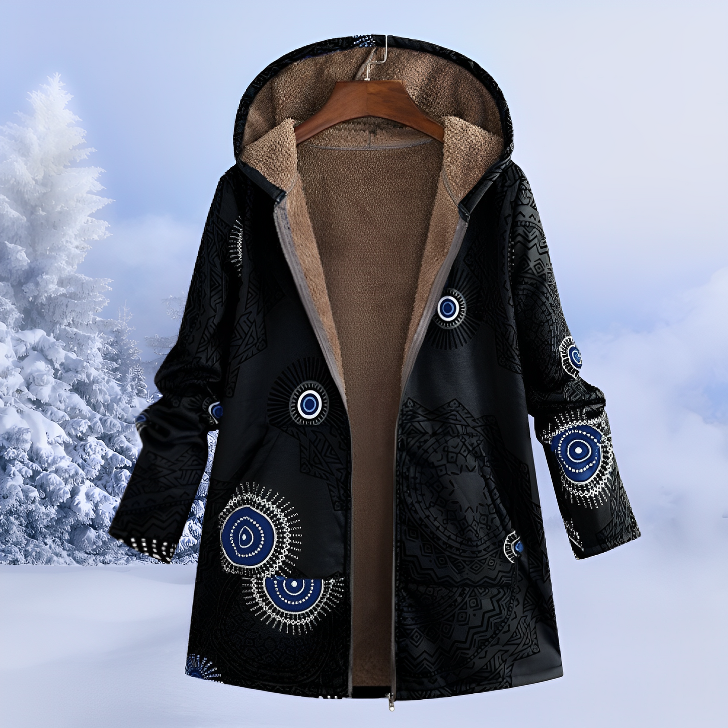 FluffCoat – Gemusterte Winterjacke