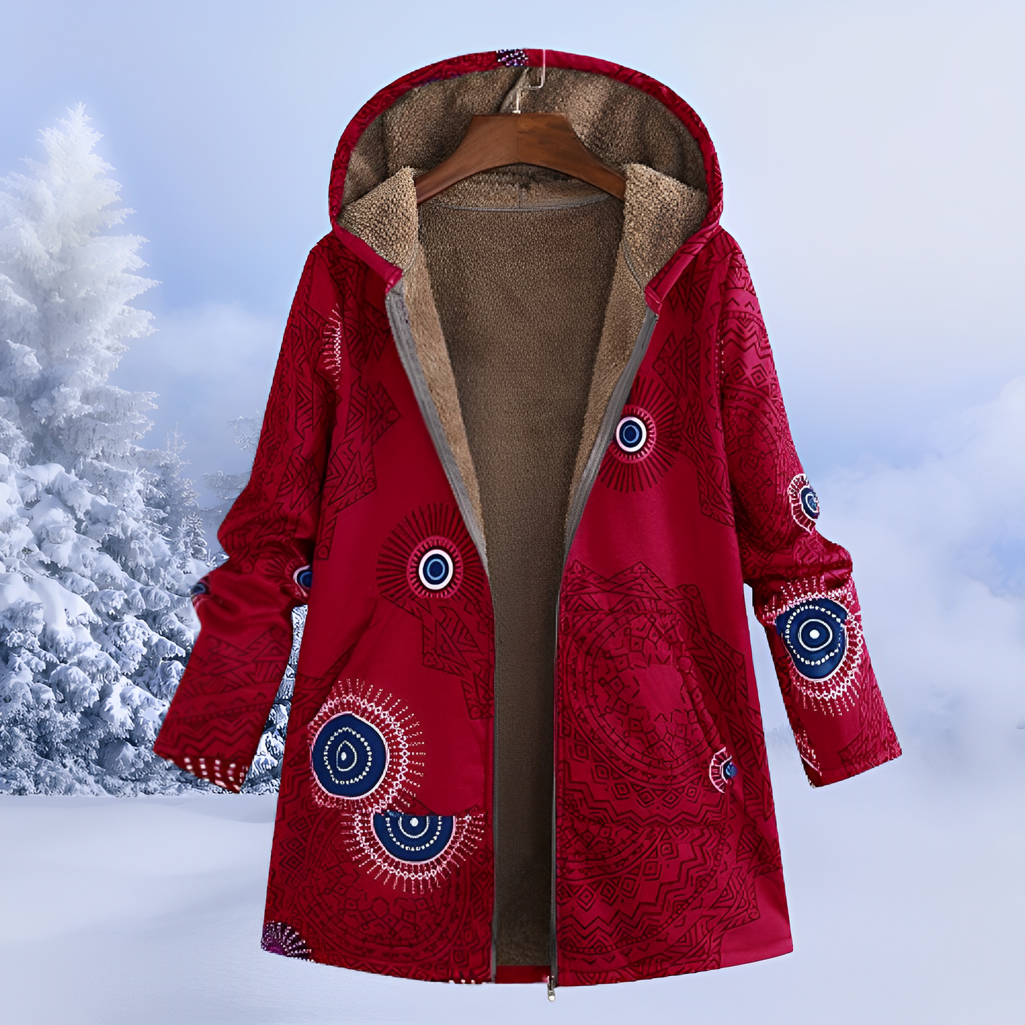 FluffCoat – Gemusterte Winterjacke