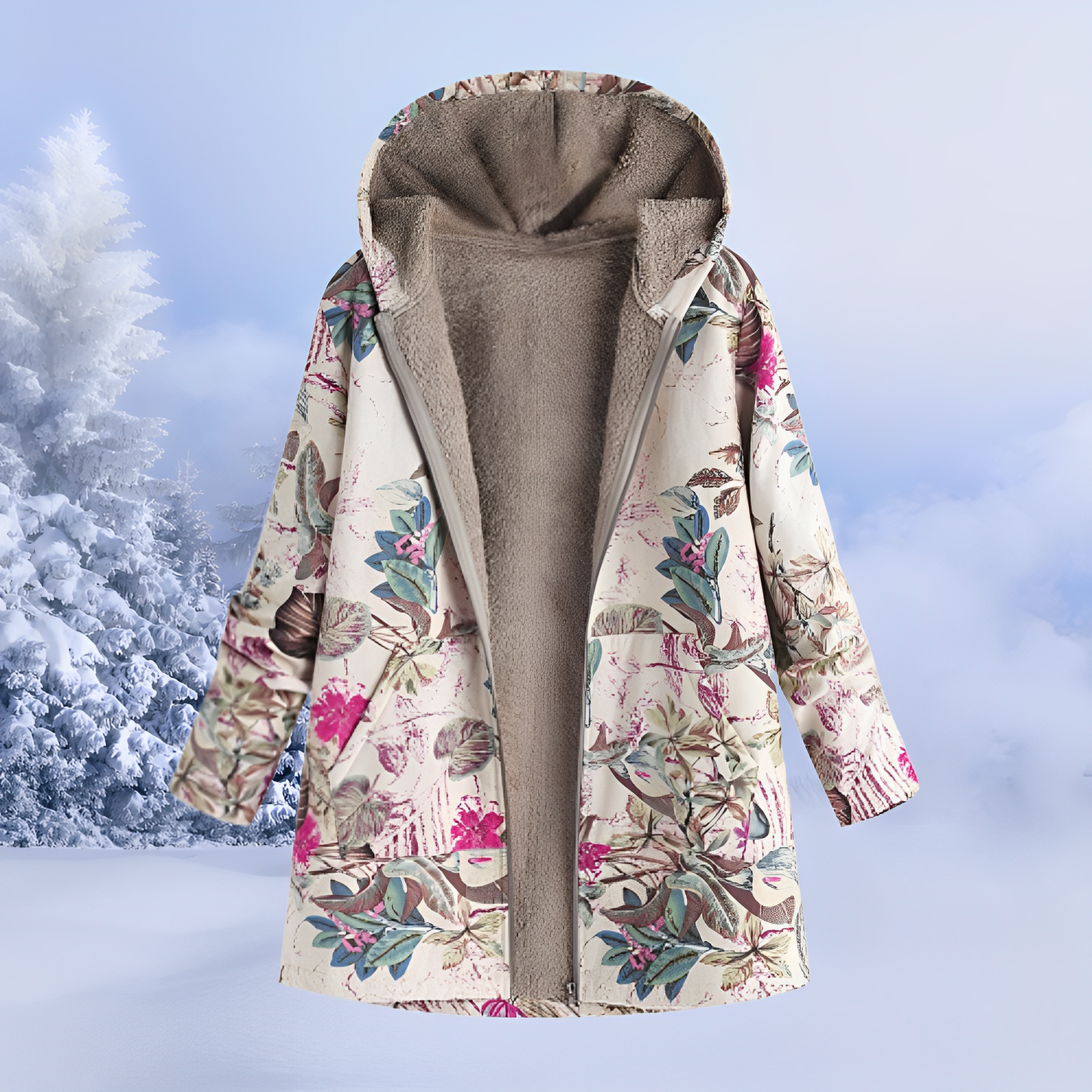 FluffCoat – Gemusterte Winterjacke