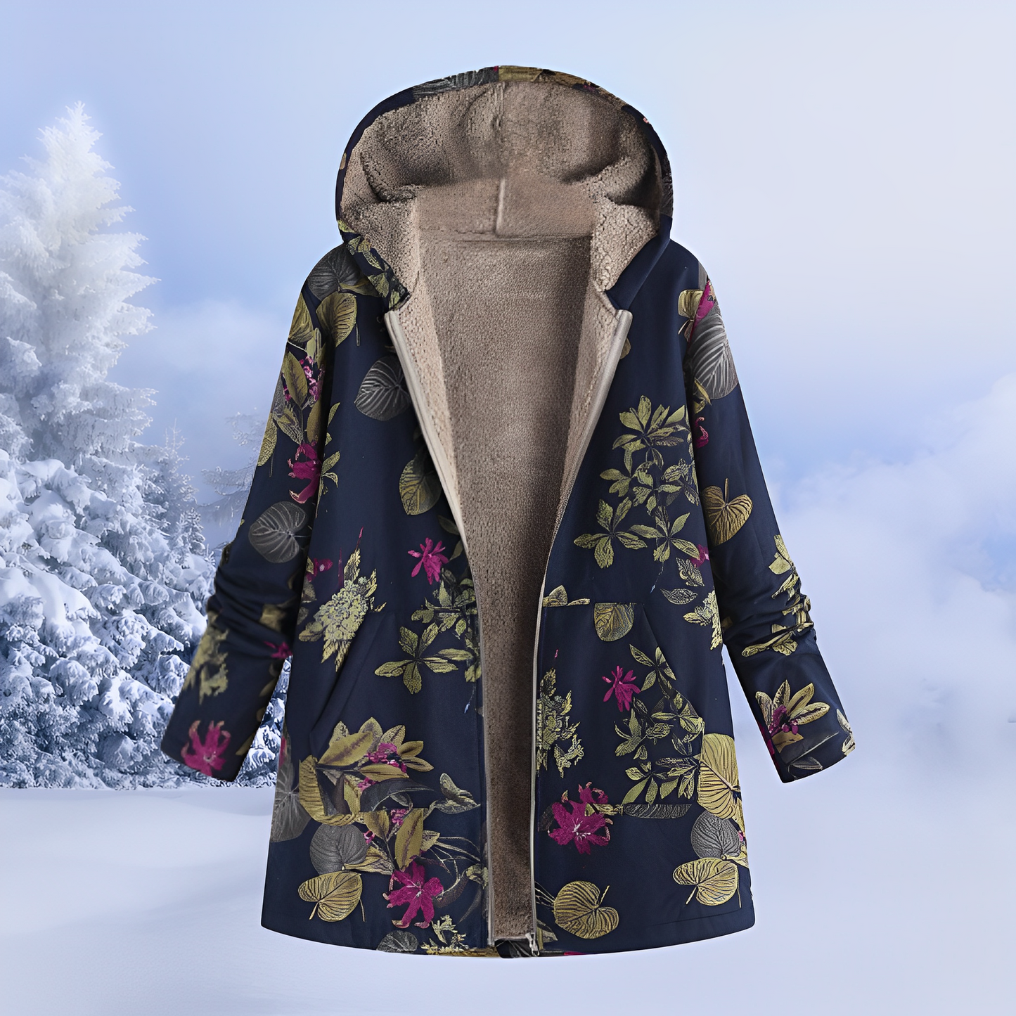 FluffCoat – Gemusterte Winterjacke