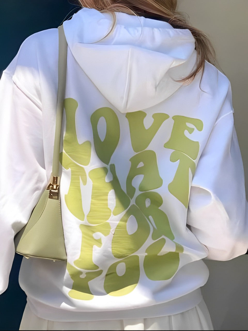 Daria – Bedruckter Baumwoll-Hoodie