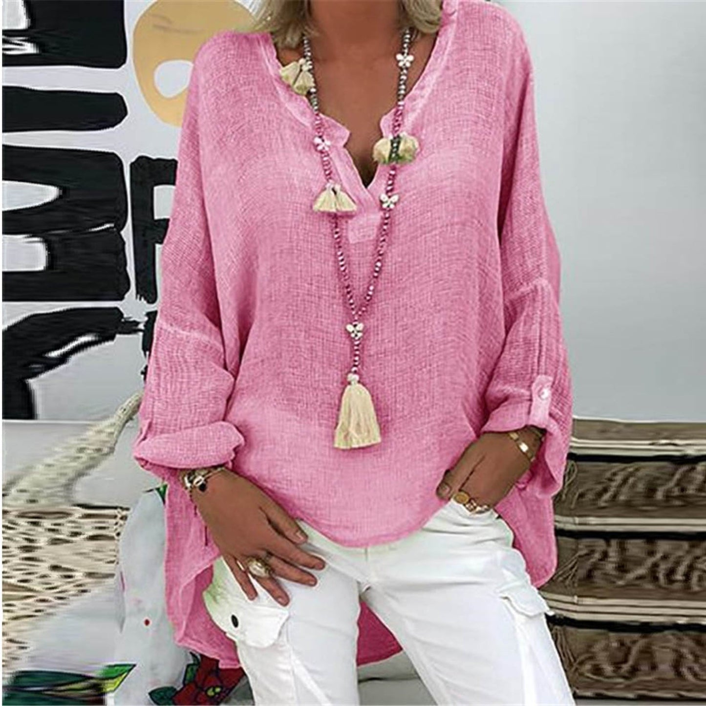 Mia – Elegante Leinenbluse