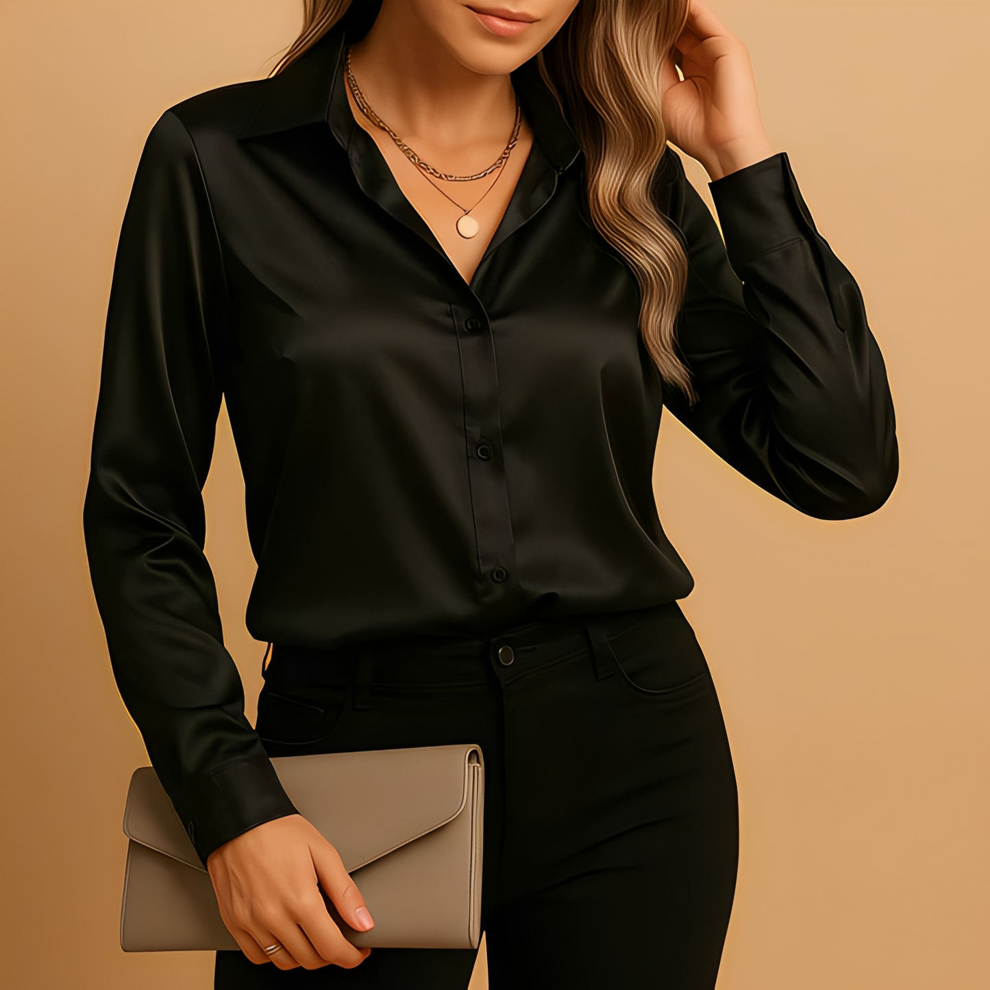 Alesia - Stilvolle Bluse mit langen Ärmeln für Damen