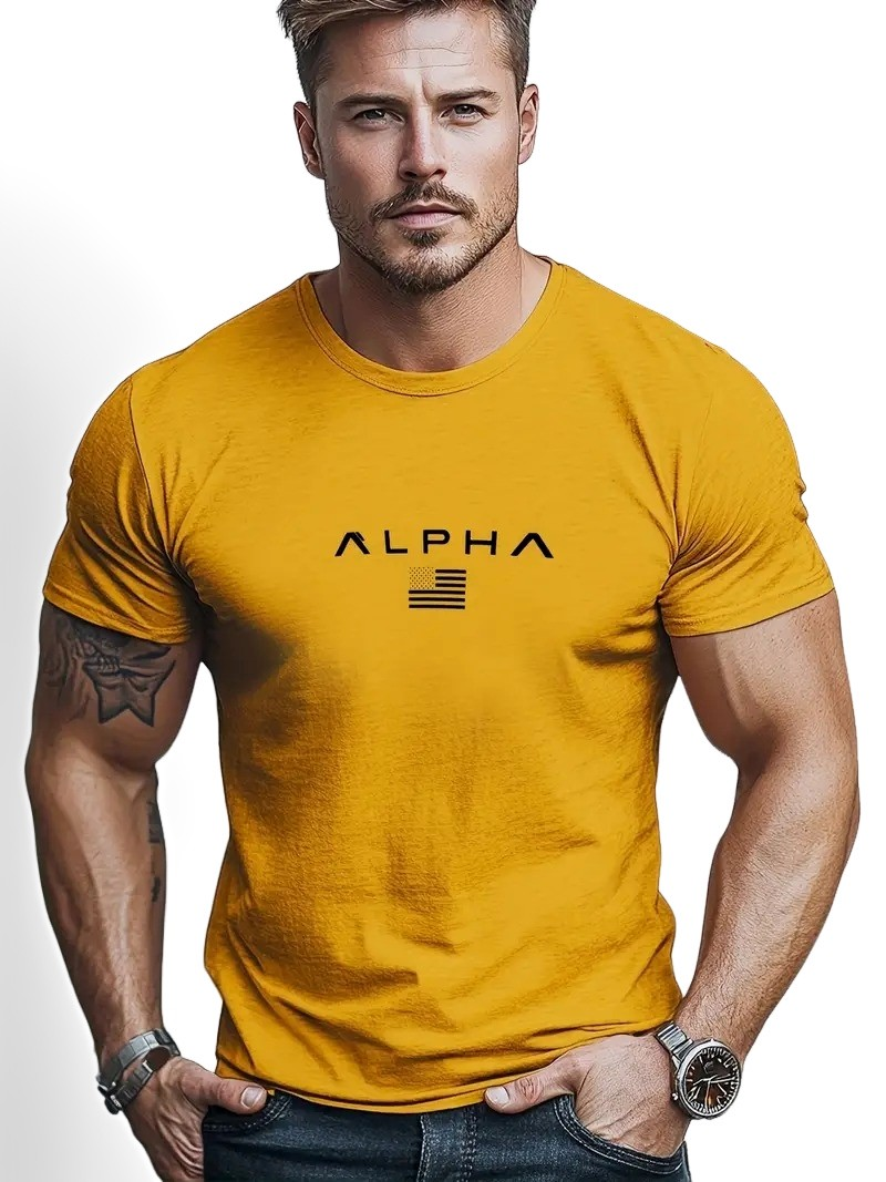 Neal - Einfaches Herren-T-Shirt mit Rundhals