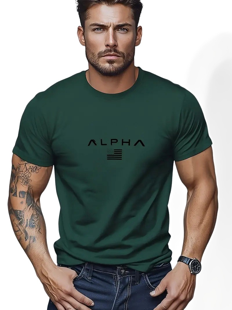 Neal - Einfaches Herren-T-Shirt mit Rundhals