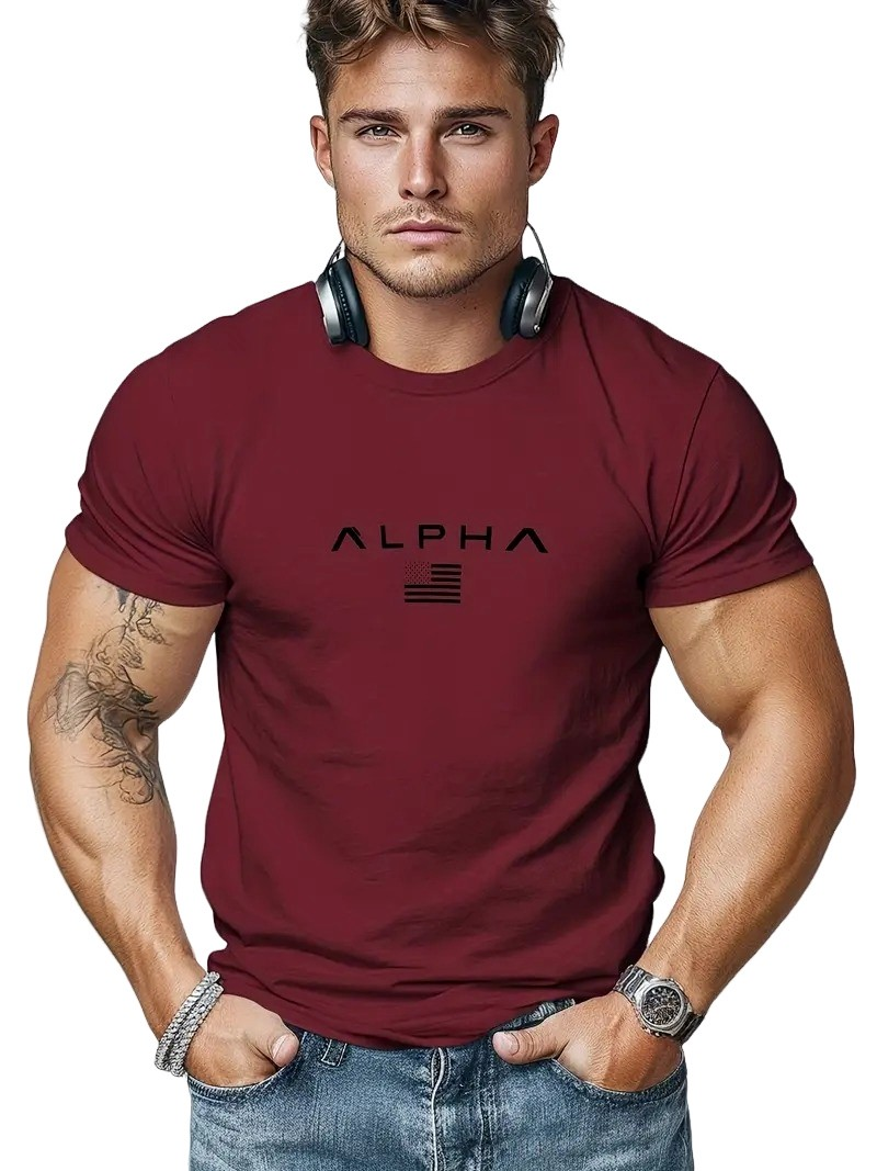 Neal - Einfaches Herren-T-Shirt mit Rundhals
