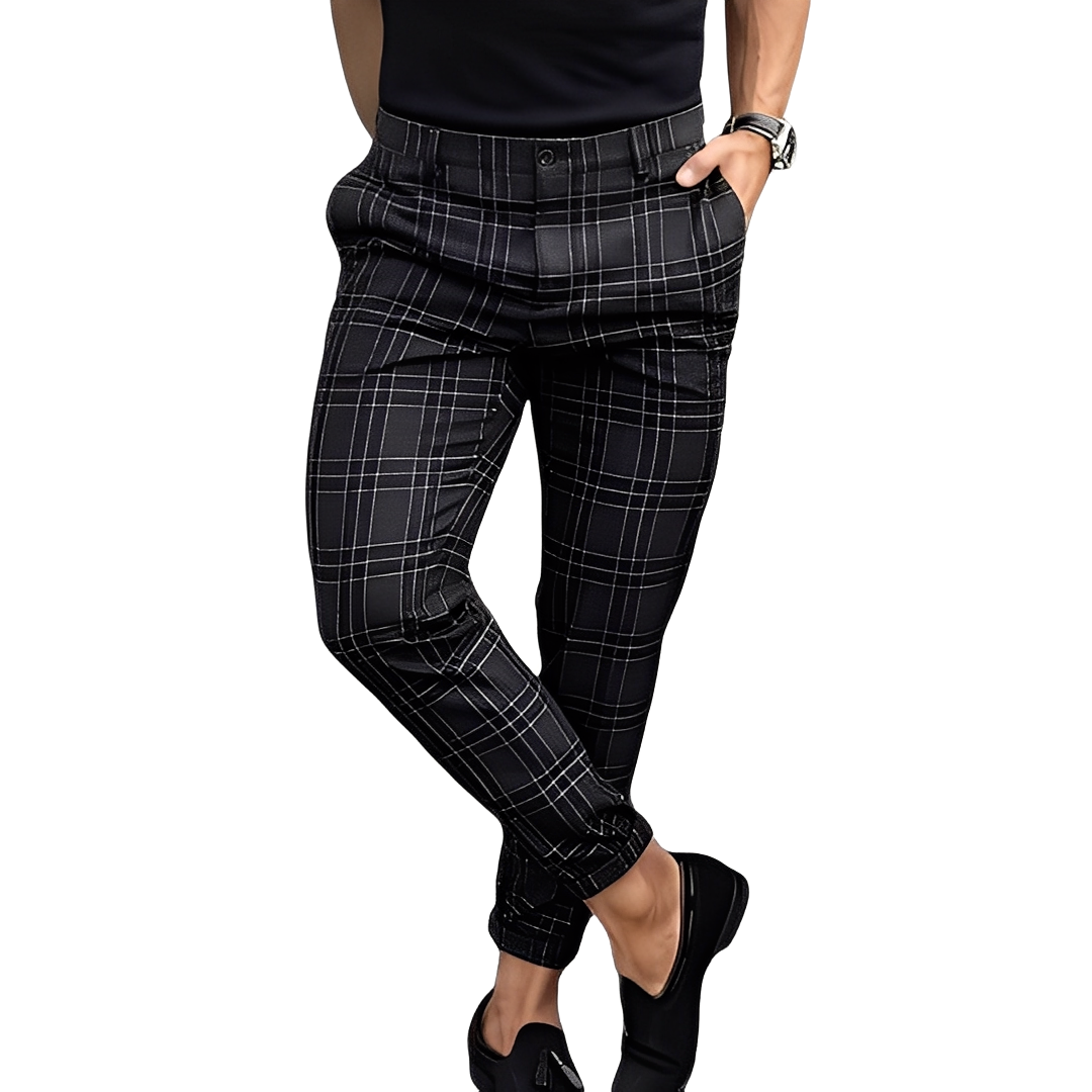 Deacon - Legere schlanke Herrenhose mit Karos