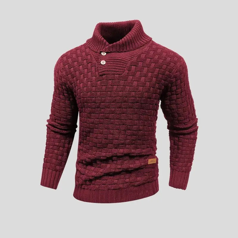 Eldon - Eleganter Herrenstrickpullover mit Knöpfen