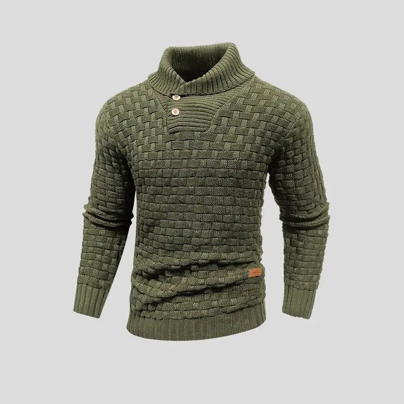 Eldon - Eleganter Herrenstrickpullover mit Knöpfen