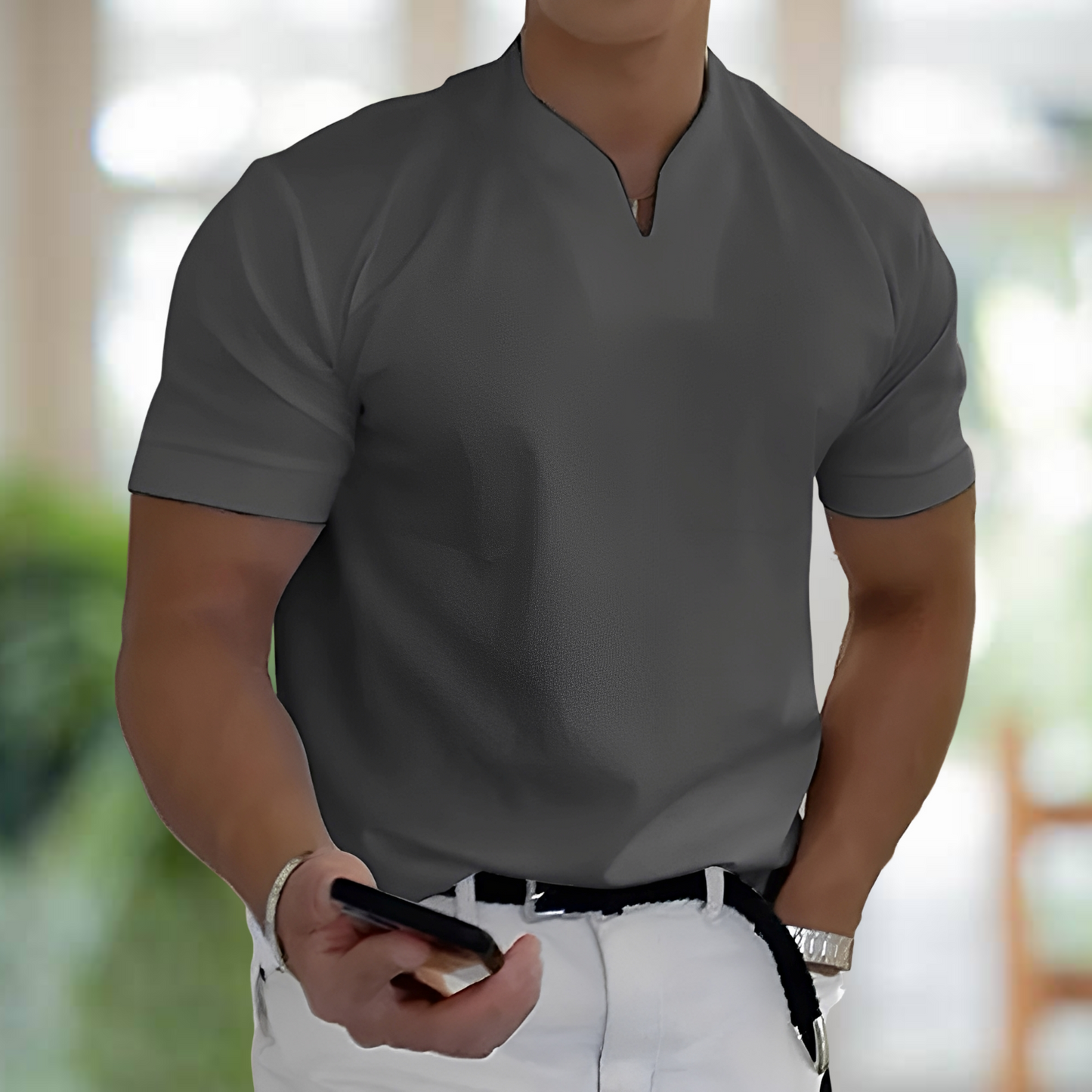 Jason – Kurzarm Business-Fitnessshirt für Herren
