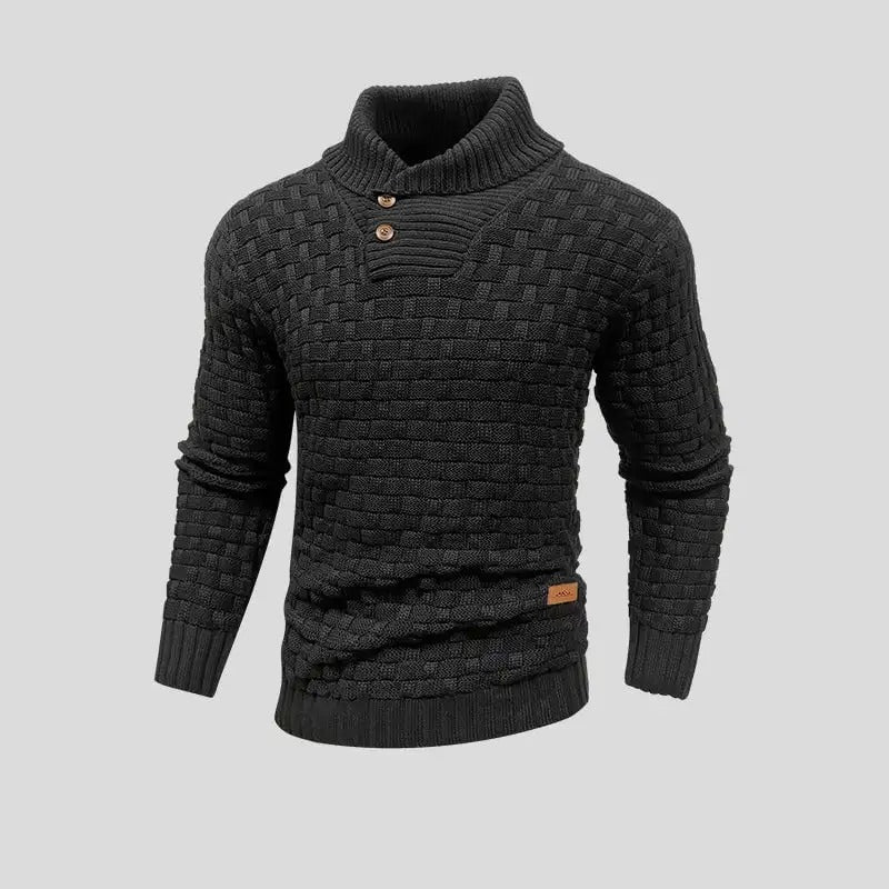 Eldon - Eleganter Herrenstrickpullover mit Knöpfen