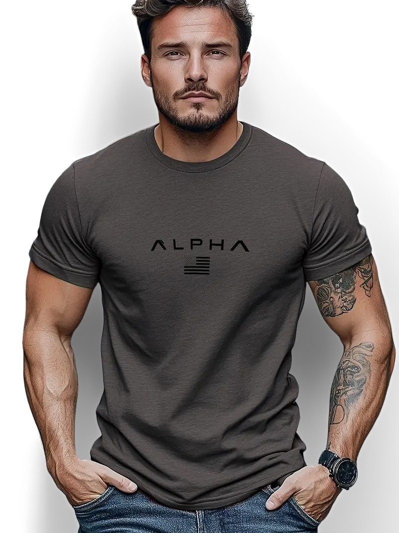 Neal - Einfaches Herren-T-Shirt mit Rundhals