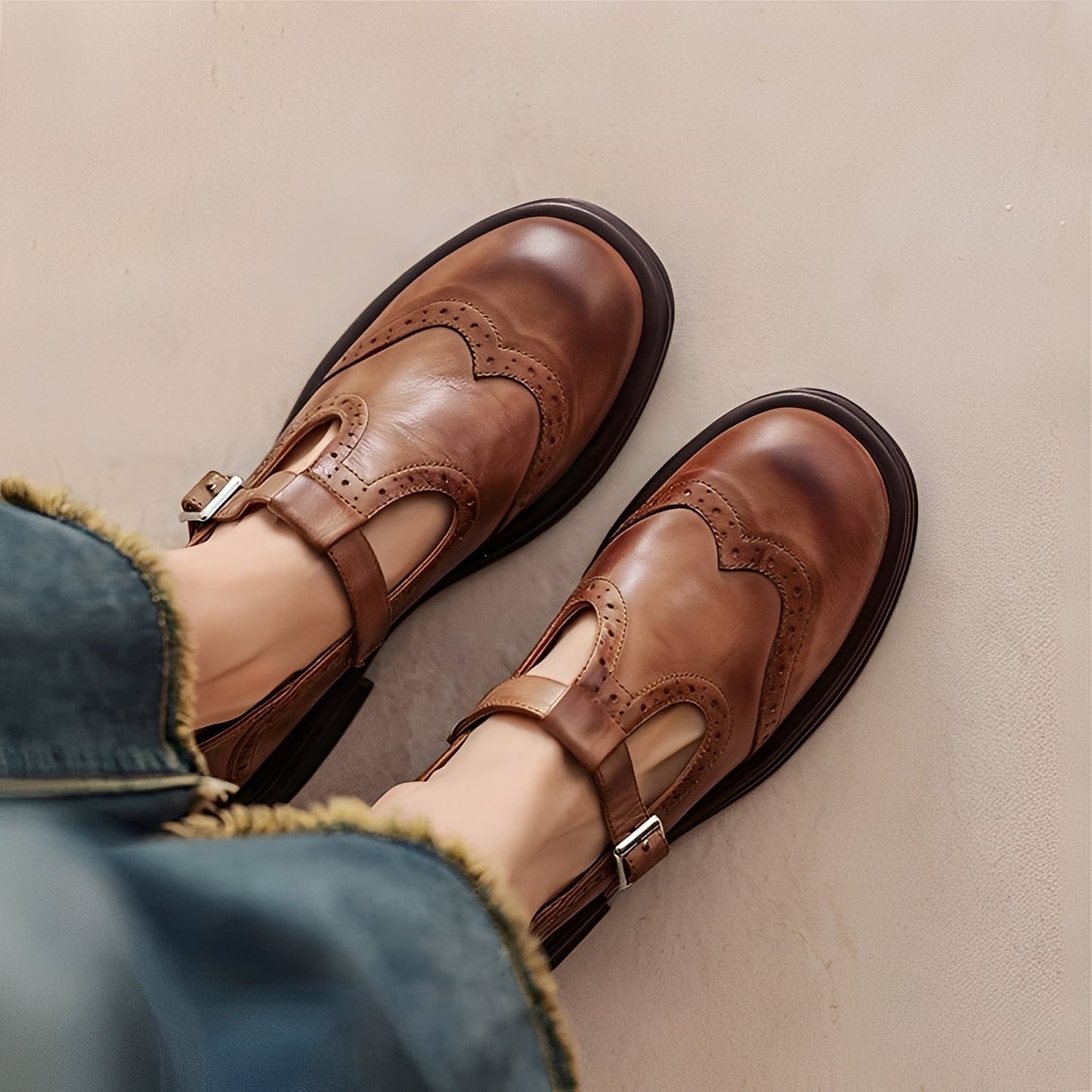 Marley - Schicke flache Lederschuhe für Damen