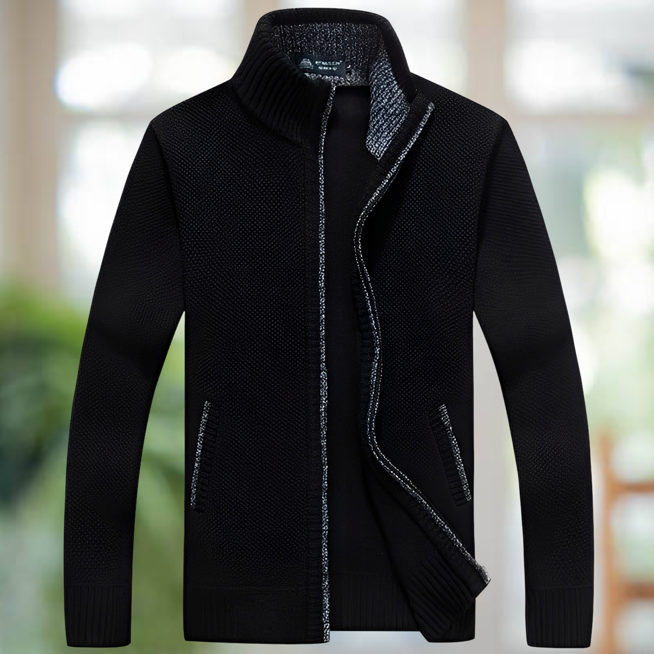 Iker – Gefütterte Strickjacke für Herren