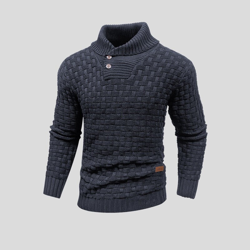 Eldon - Eleganter Herrenstrickpullover mit Knöpfen