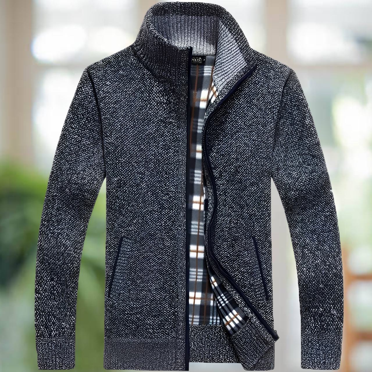Iker – Gefütterte Strickjacke für Herren