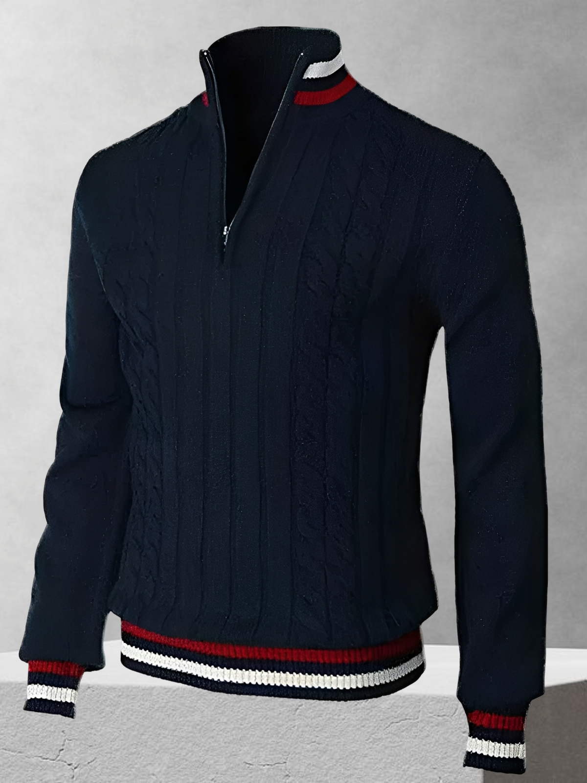 Ralph Polo – Zipper-Pullover im italienischen Stil