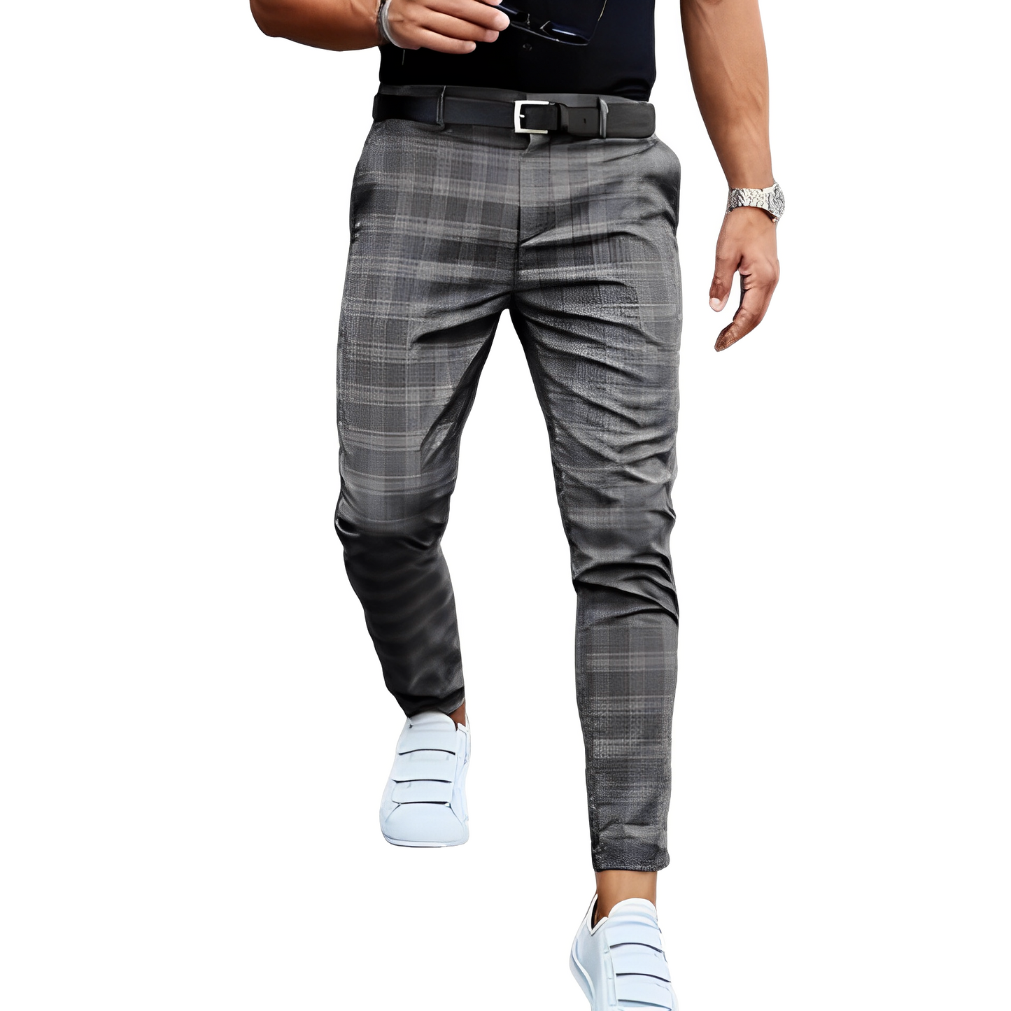 Deacon - Legere schlanke Herrenhose mit Karos