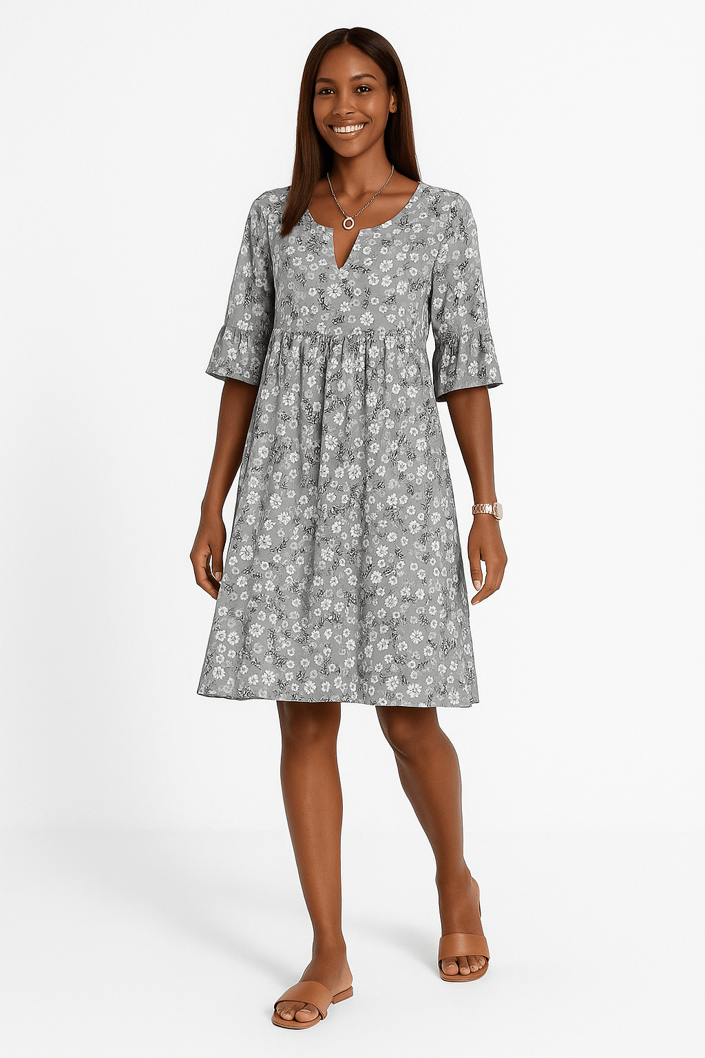 Annalena – Blumenkleid im weiblichen Stil