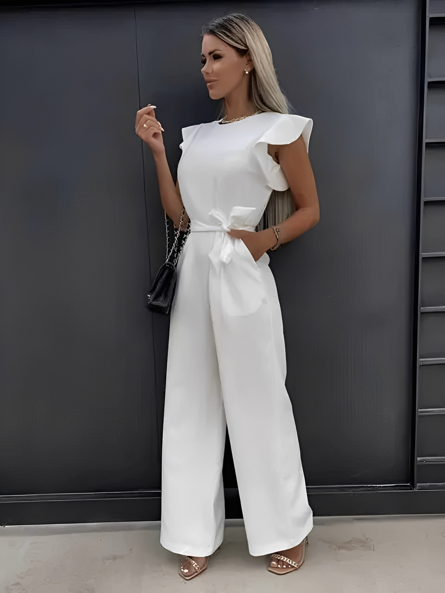 Nina – Overall mit Rüschenärmeln