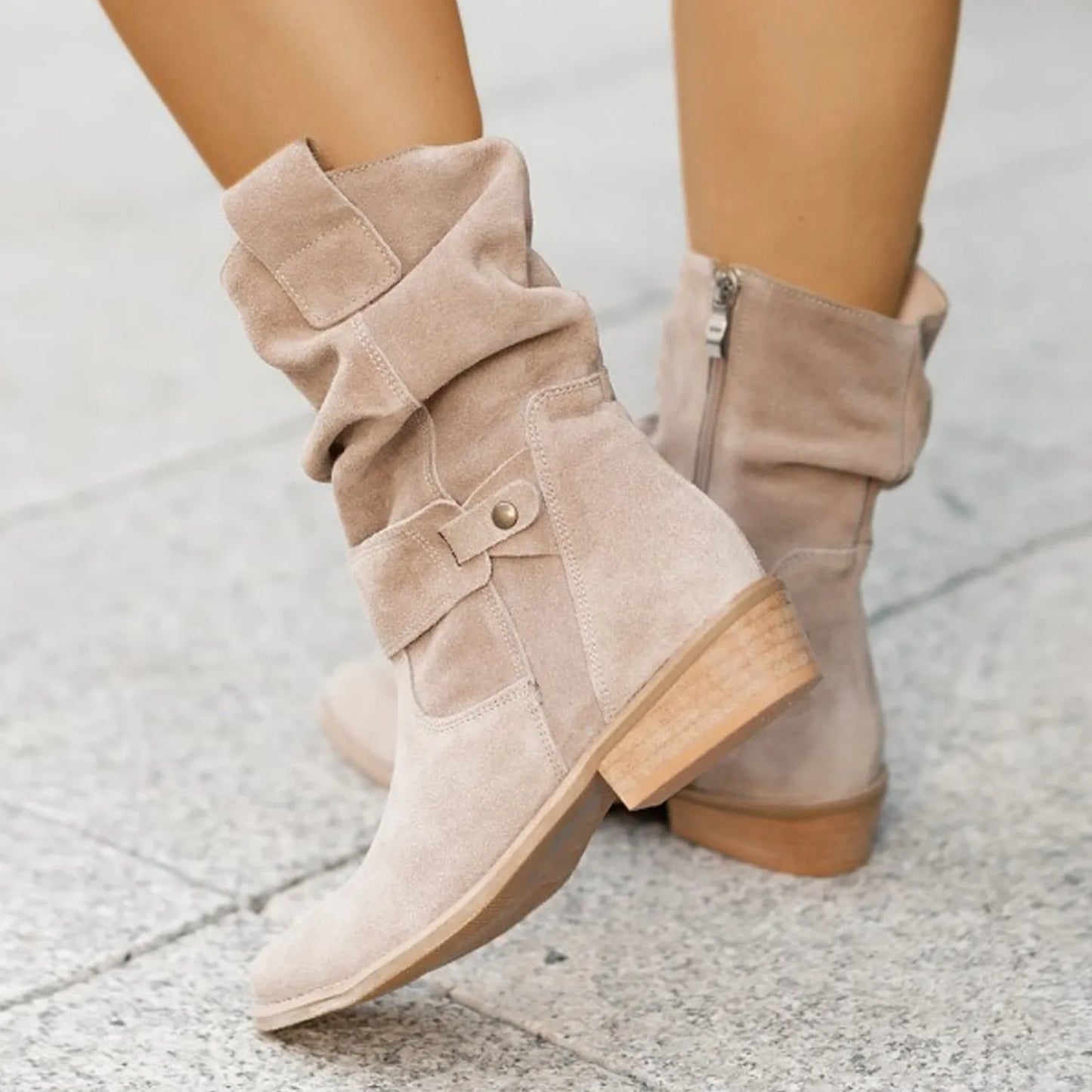 Elisa – Lederstiefeletten aus Wildleder | Elegant & Bequem