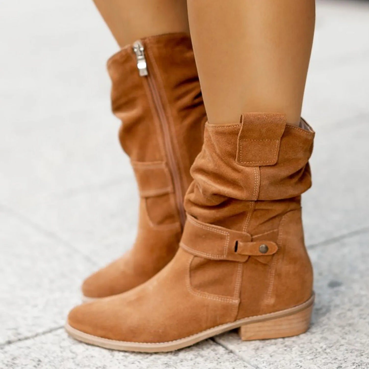 Elisa – Lederstiefeletten aus Wildleder | Elegant & Bequem
