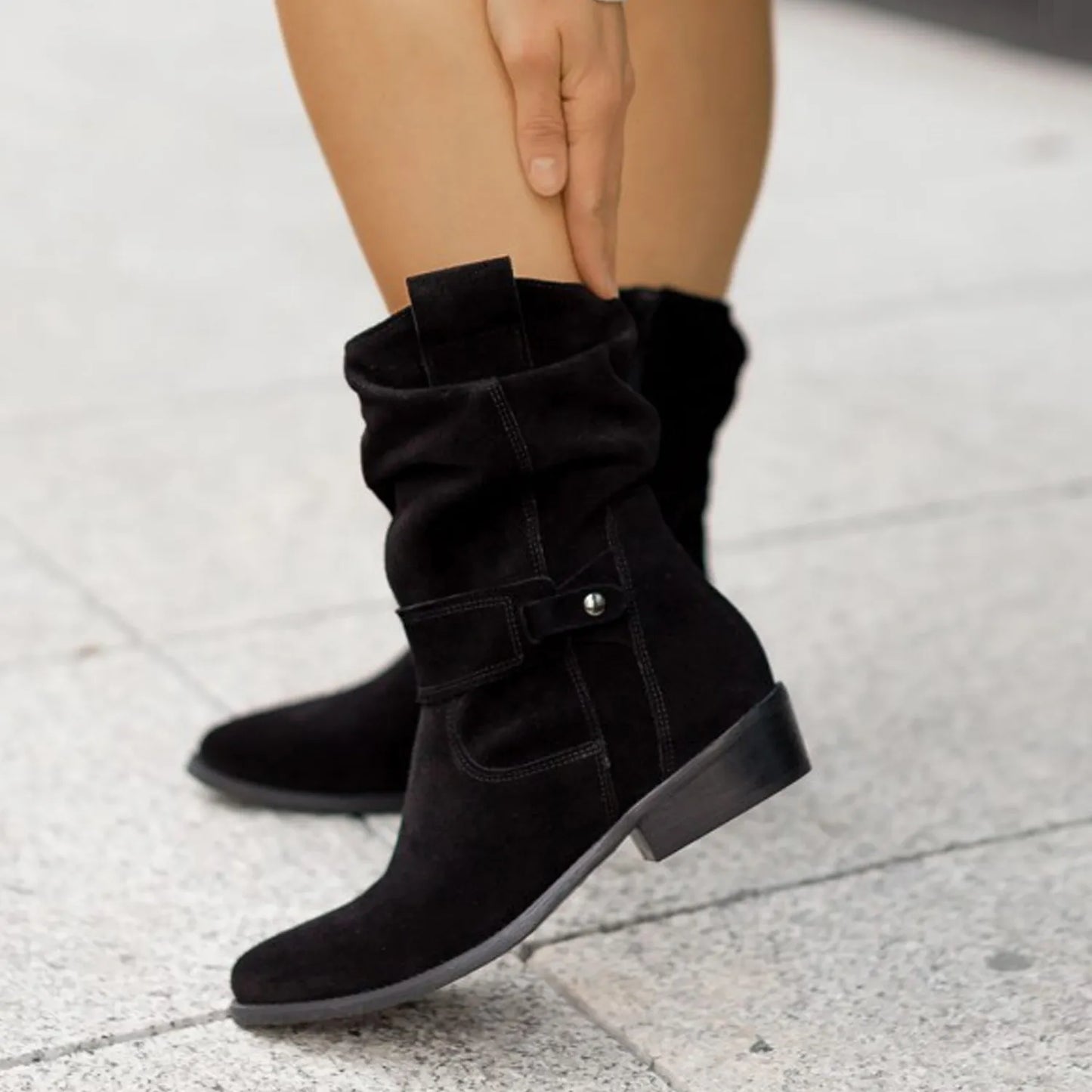 Elisa – Lederstiefeletten aus Wildleder | Elegant & Bequem