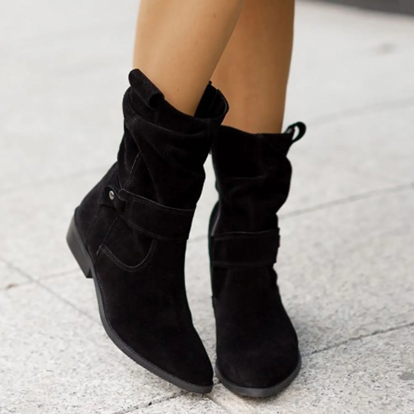 Elisa – Lederstiefeletten aus Wildleder | Elegant & Bequem