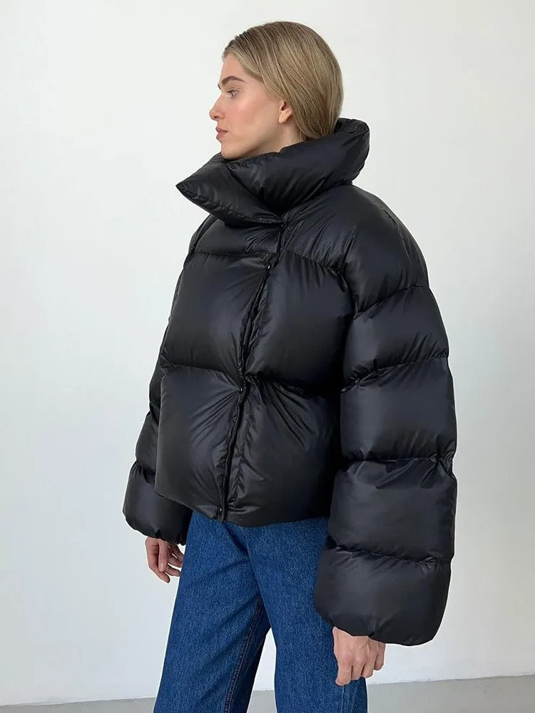 Jana – Wattierte Kurzjacke mit Kapuze