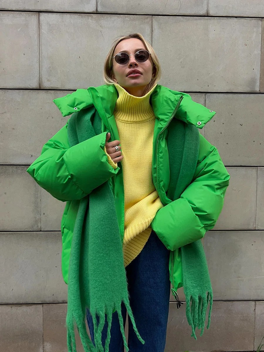 Louisa - Gestepptes kurzes Hoodie mit Kapuze