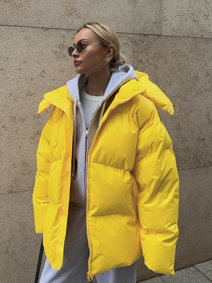 Louisa - Gestepptes kurzes Hoodie mit Kapuze