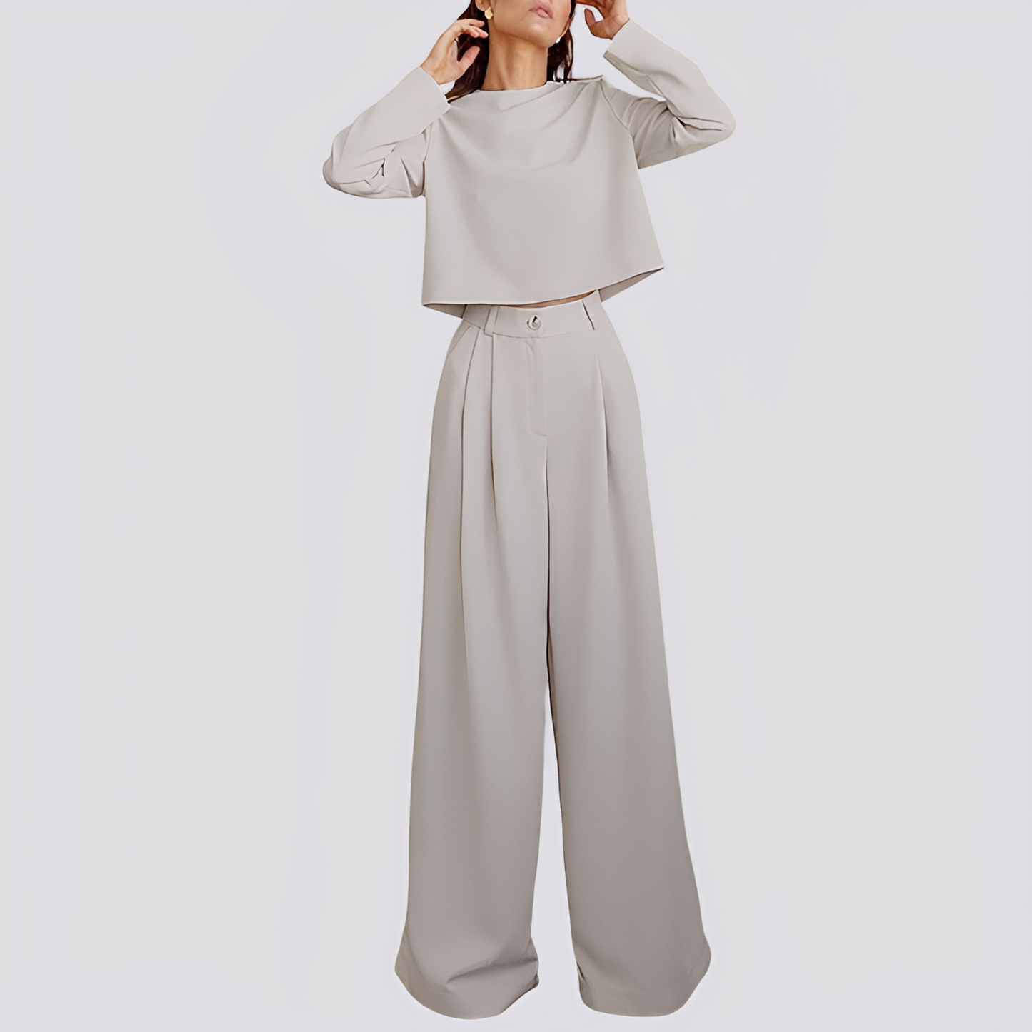 Irene - Elegantes Oberteil und weite Hose für Damen