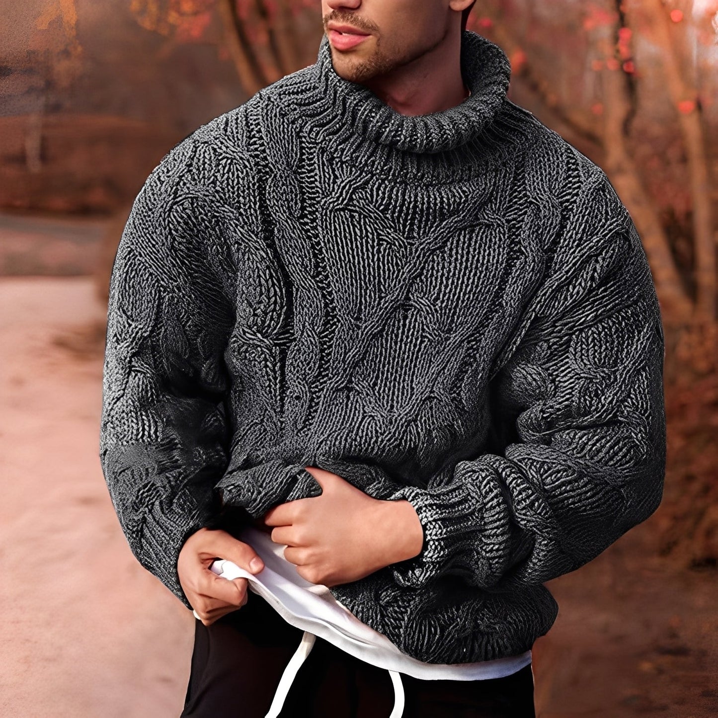 Adrian - Eleganter Herrenpullover aus grobem Strick