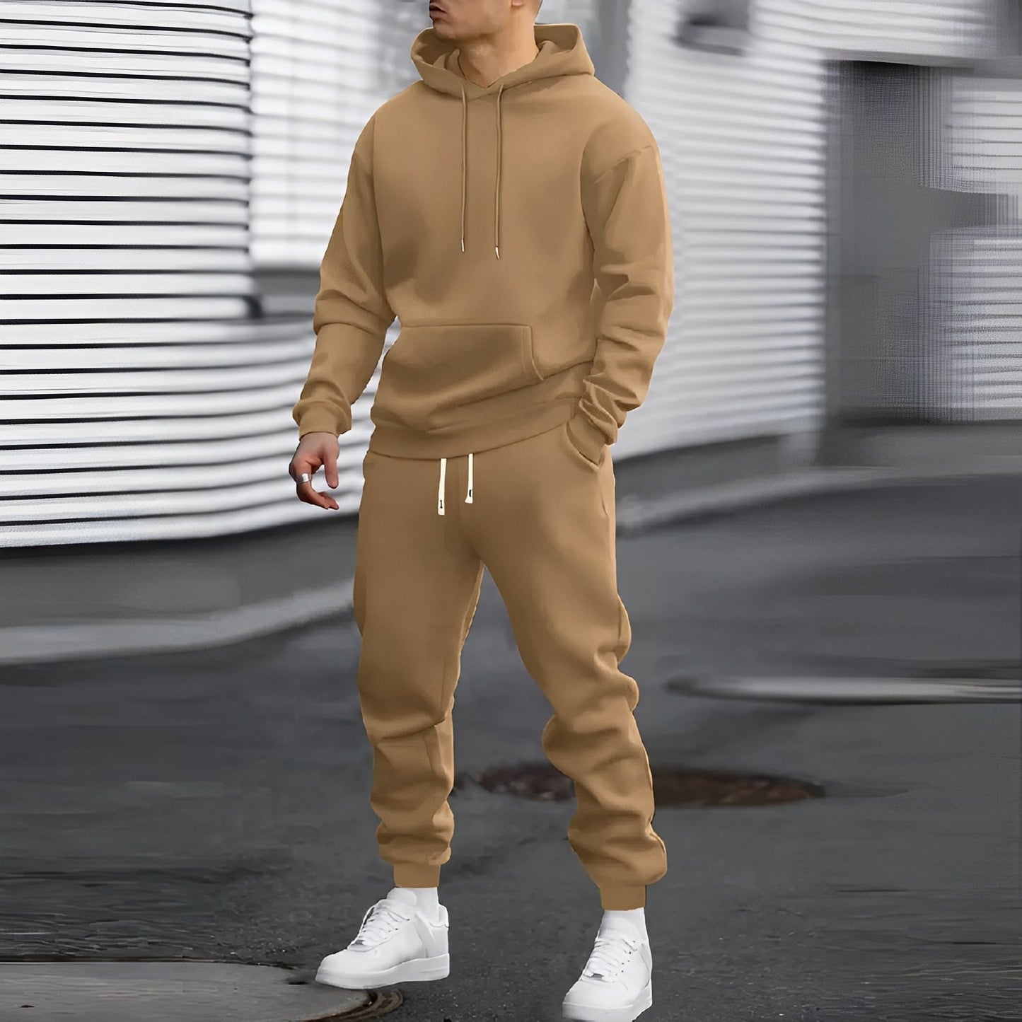 Aamon - Herren Kapuzenpullover und Hose Set