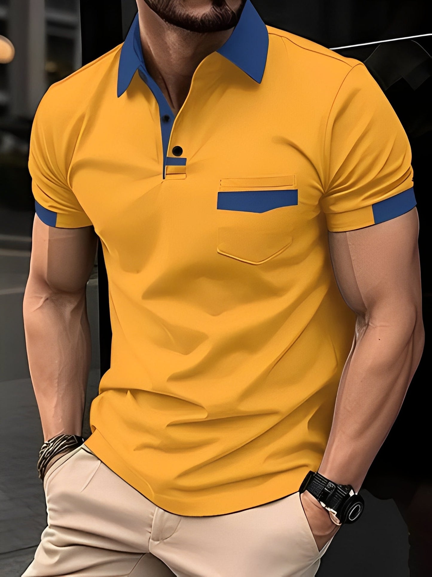 Darwin - Bequemes, enges Herrenpoloshirt