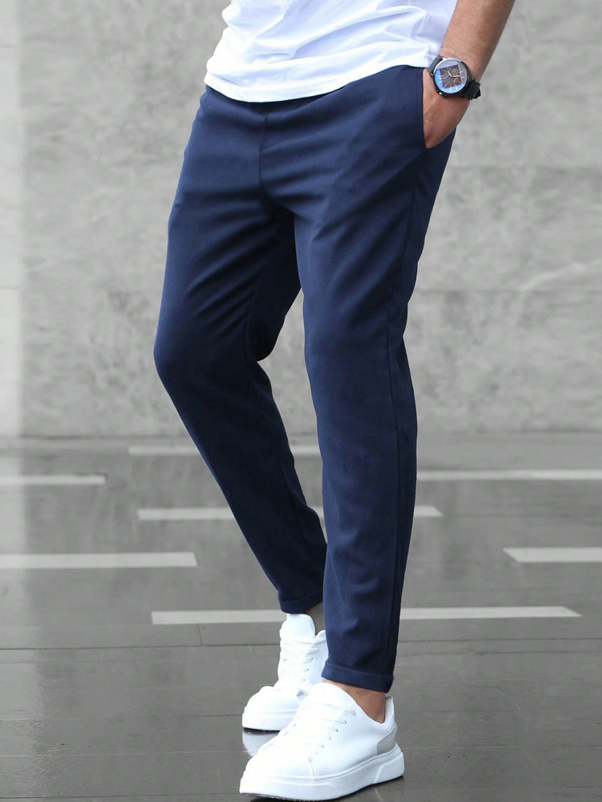 Allan - Bequeme Herren-Stretchhose mit Kordelzug, schlanke Form