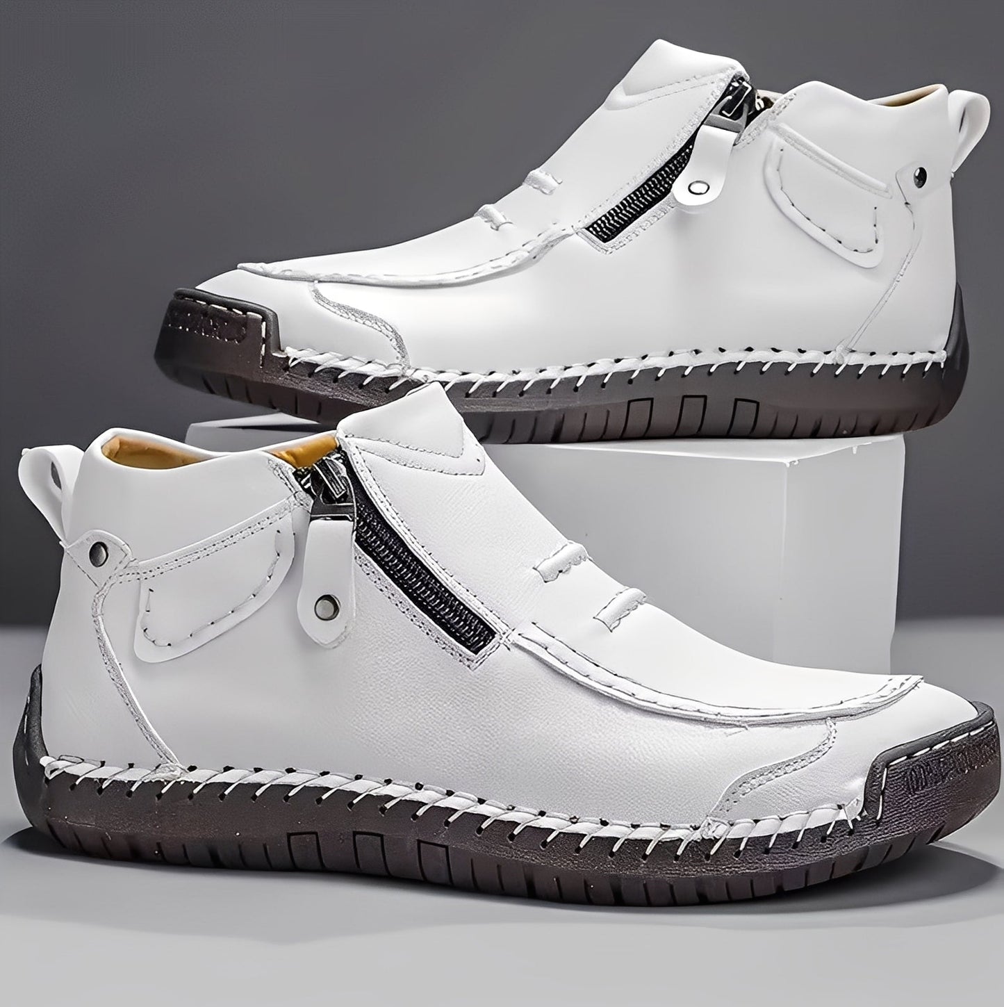 Ferdie - Moderne Herrenschuhe mit Zipper und Bequemlichkeit