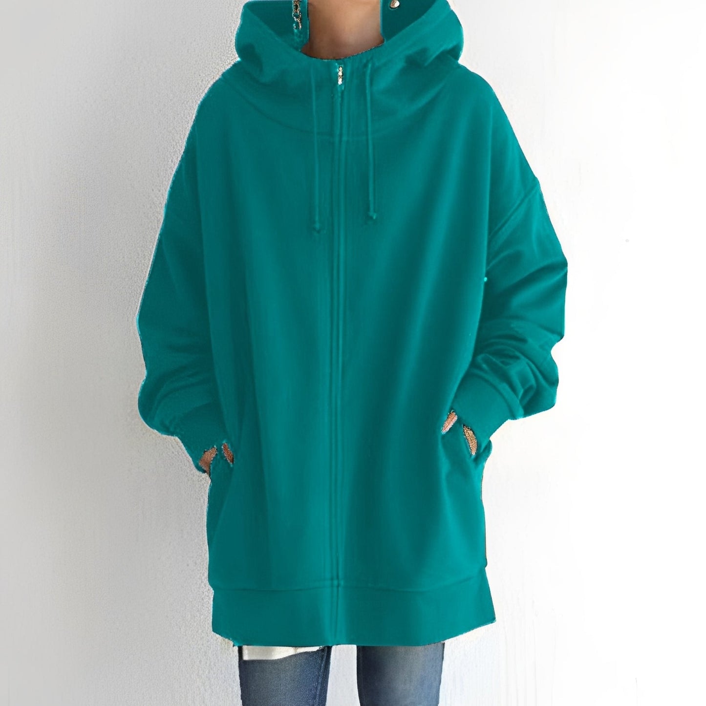 Eleanor - Moderner Samt-Oversize-Hoodie für Damen