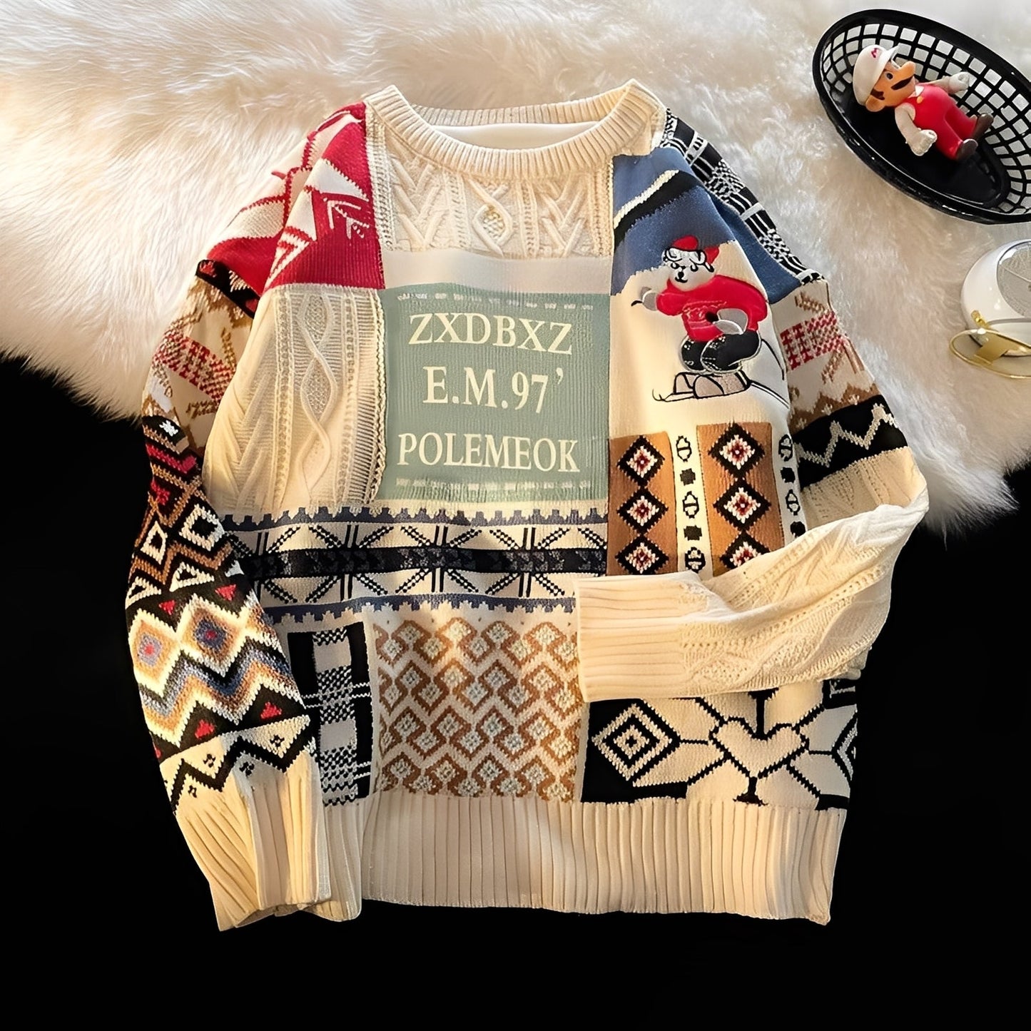 Charles - Stilvoller, locker gestrickter Damen-Weihnachtspullover