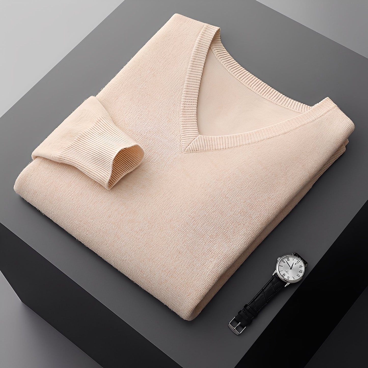 Myron - Einfacher Herren-Kaschmirpullover